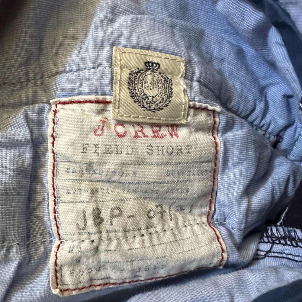 J CREW Mens MADRAS PATCHWORK Navy Shorts Waist 34 RARE Find! EUC - Picture 4 of 4